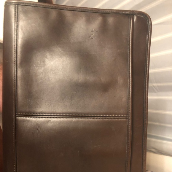 Coach Black Brown Attaché Laptop Bag USA Made - Picture 1 of 9